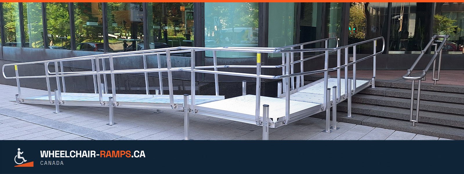 Lineup of aluminum wheelchair ramps
